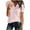 Pink, variant on Giftesty Womens Blouses and Tops Women's Fashion Solid Color V-Neck Comfortable Loose T-shirt Short Sleeve Blouse Casual Tops