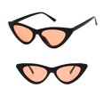 thumbnail image 6 of Cat Eye Sunglasses for Women, Vintage Narrow Plastic Frame Sun Glasses, Retro UV Protection Fashion Shades, Lightweight Eyewear for Travel, Driving, Outdoor, Daily Wear, Coffee, 6 of 8