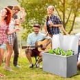 thumbnail image 6 of Luku Drop in Ice Chest, Stainless Steel Commercial Ice Bin with Hinged Cover, Outdoor Kitchen Ice Bar for Drinks, 6 of 8