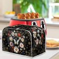 thumbnail image 4 of Lotusorchid Butterfly Bread Maker Cover 4 Slice, Toaster Dust Cover, Decorative Washable Toaster Machine Cover, Appliance Covers Bread Maker for Kitchen Accessories, Black, P58-1-172, 4 of 8