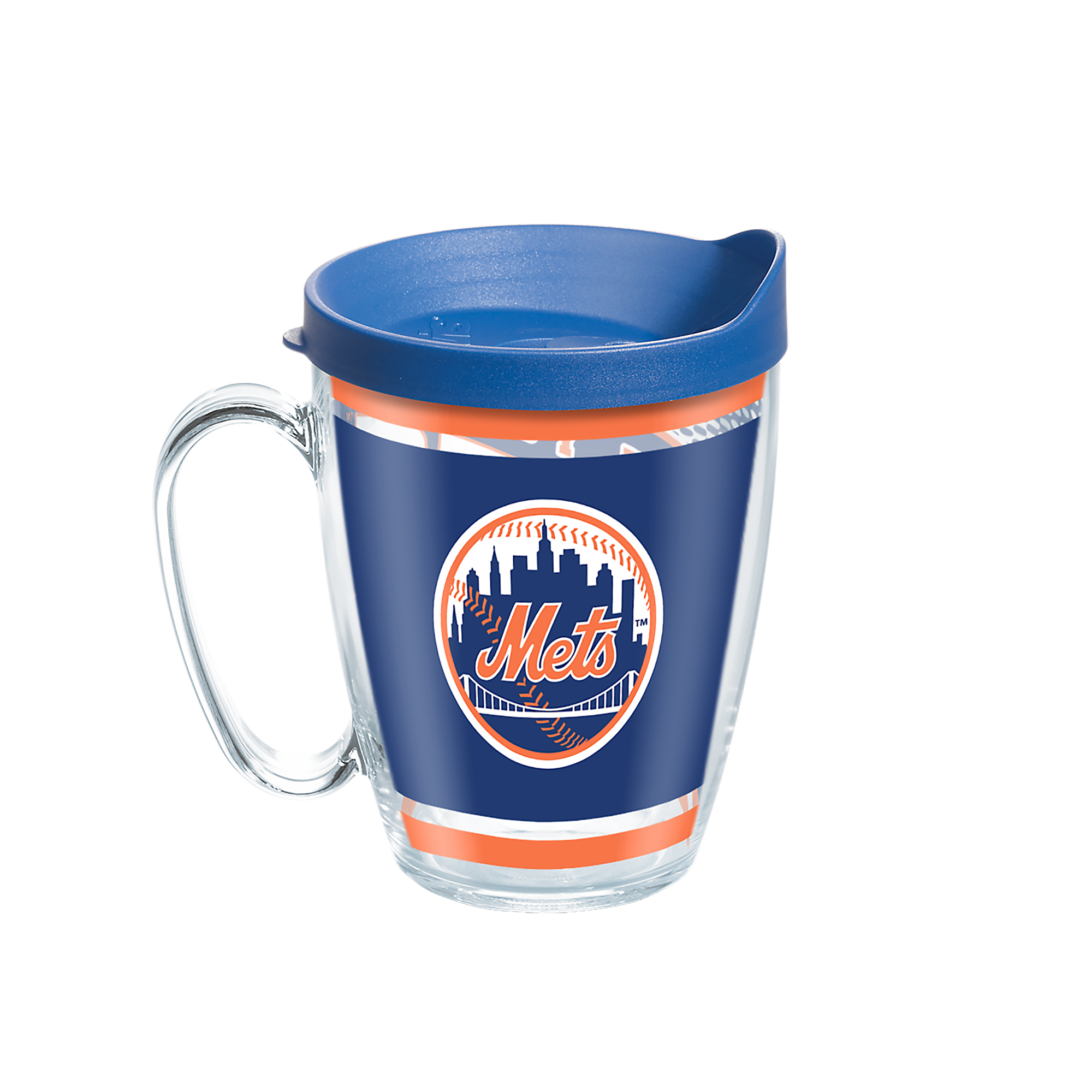 MLB New York Mets Legend 16 oz Coffee Mug with lid