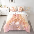 thumbnail image 2 of Feelyou Dreamy Anime Girl Bedding Comforter Set 7pcs, Japanese Gold King Bedding Sets, 2 of 8