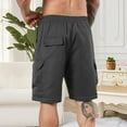 thumbnail image 6 of Bxsruta Men's Elastic Waist Drawstring Casual Shorts with Multiple Pockets for Outdoor Comfort and Daily Wear, 6 of 7