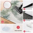 thumbnail image 3 of Winter Snowman Washable Area Rug 3 x 5 ft Rustic Evergreen Trees Misty Mountains Gray Soft Non‑Slip Rugs Stain Repellent Indoor Mats for Entry Foyer, Apartment Living Corner Dining Nook, 3 of 9
