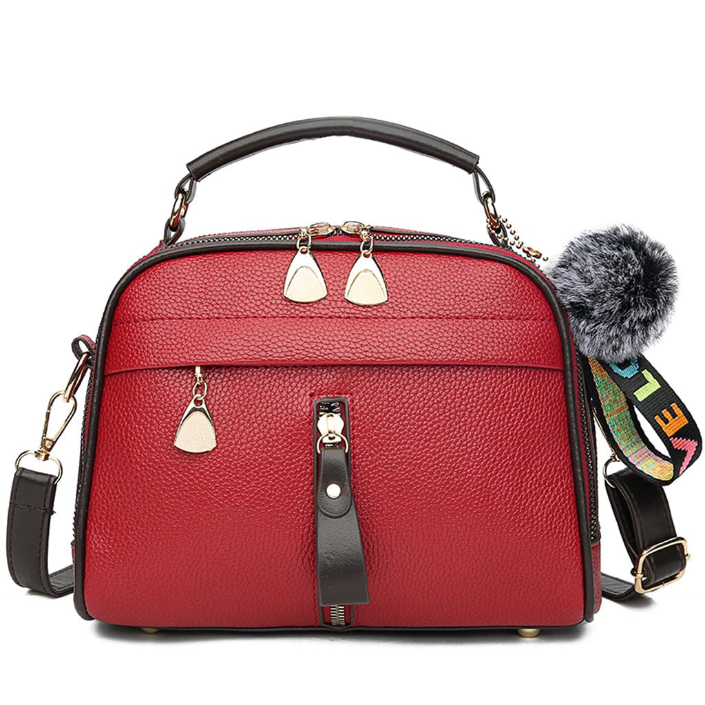Fashion Women’ s Trend Retro Large Capacity Leather Shoulder Bag Messenger Bag - 0 ...