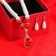thumbnail image 5 of Collar de perlas sintéticas para mujer, estilo coreano, sencillo, para el día de la madre, elegante, con preservación del color que combina con todo, 5 of 6
