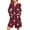 Multicolor6, variant on Besolor Christmas Robes for Women Printed Long Sleeve Crewneck Bathrobes Comfy Nightgown Sleepwear with Pockets