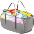 thumbnail image 1 of Fenlosi Cestas para la colada emergentes a prueba de desgarros, con asas fuertes, cesta para la colada, fácil de transportar y subir y bajar escaleras, malla de panal transpirable, cesta para la colad, 1 of 5