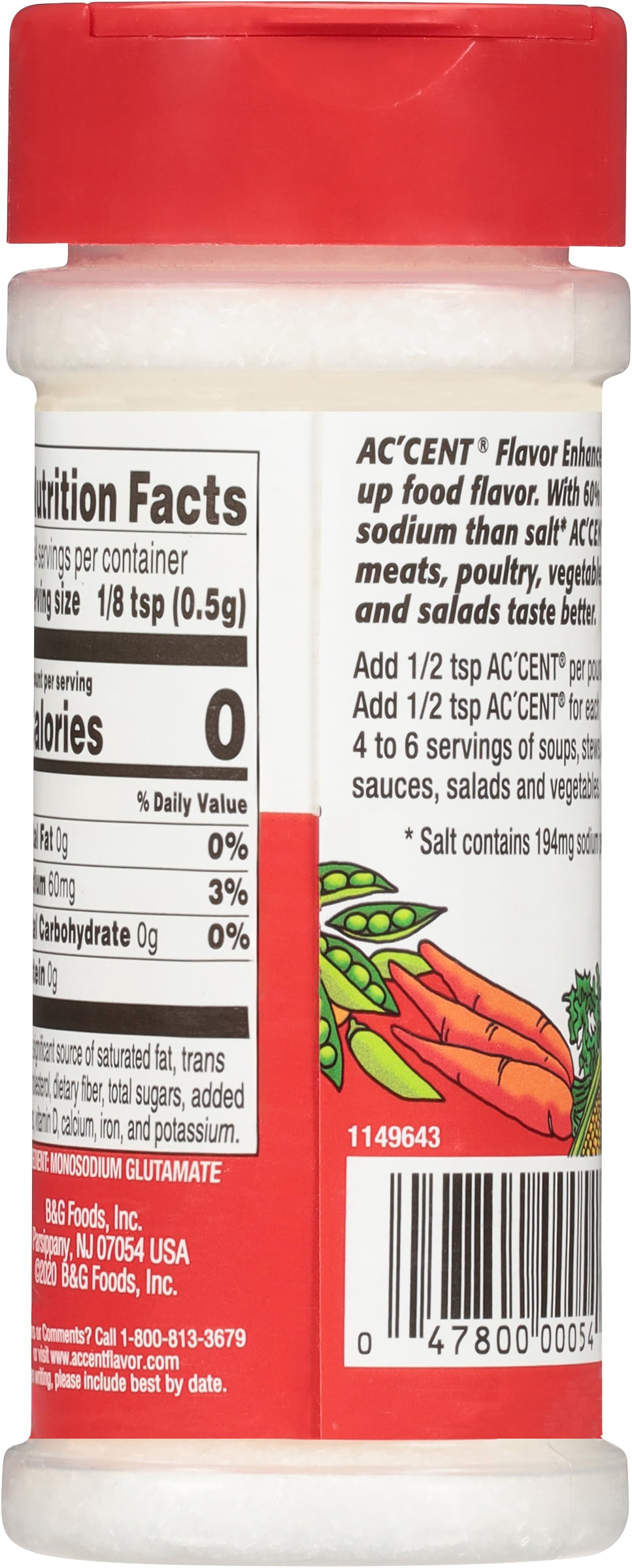 Ac'cent Flavor Enhancer MSG, Kosher, 4.5 oz