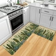 thumbnail image 2 of Green Kitchen Rugs and Mats with Rubber Backing Non Skid Washable,2 Pieces Kitchen Mats for Floor Runner Rugs Standing Mat Set (17" Wx30 L+17" Wx 47" L Cactus), 2 of 3