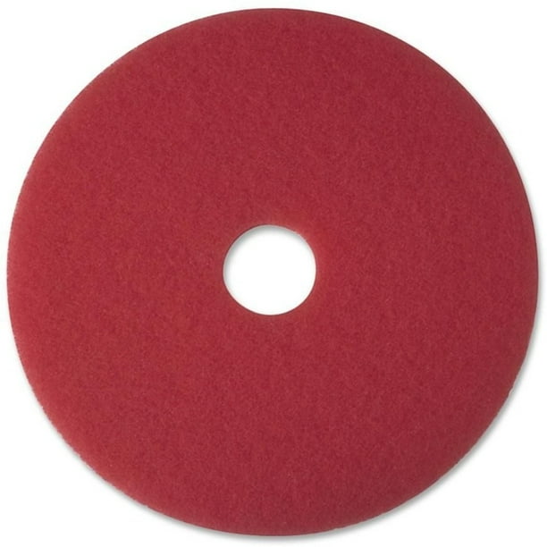 3M, MMM08395, Red Buffer Pads, 5 / Carton, Red
