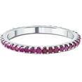 thumbnail image 4 of Pompeii 3/4Ct Ruby Eternity Ring Anniversary Band 10k White Gold (,), 4 of 6