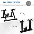 thumbnail image 4 of CoSoTower Foldable Indoor Bike Trainer, Stationary Bicycle Stand for Riding Exercise, 26-28" & 700C Wheels, Quick Release Skewer & Front Wheel Riser Block Included, Black, 4 of 7