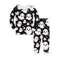 thumbnail image 3 of Kids Halloween Pajamas Crewneck Long Sleeve Cute Print Soft Sleepwear Kids Loungewear Boys Pjs Size 2-10 Years, 3 of 3