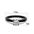 thumbnail image 2 of 1.05 Ct Round Cut AAA Cz Black Stainless Steel Engagement Ring Women's Size 6, 2 of 5