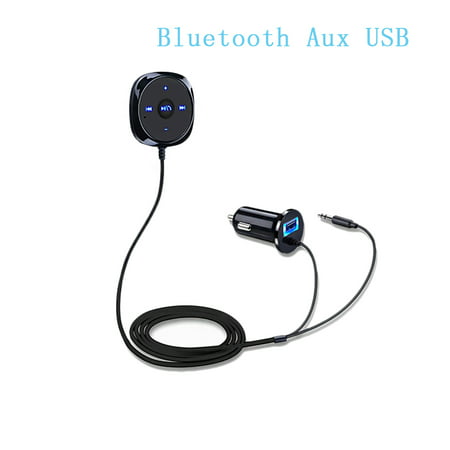 Car MP3 Player Bluetooth Handsfree Car Kit Wireless Radio Audio Adapter with USB Charger,LCD Display, 3.5mm AUX cable,USB Flash Drive Port For iPhone, iPad, iPod, HTC, MP3, MP4 and Most Devices (Best Bluetooth Device For Car)
