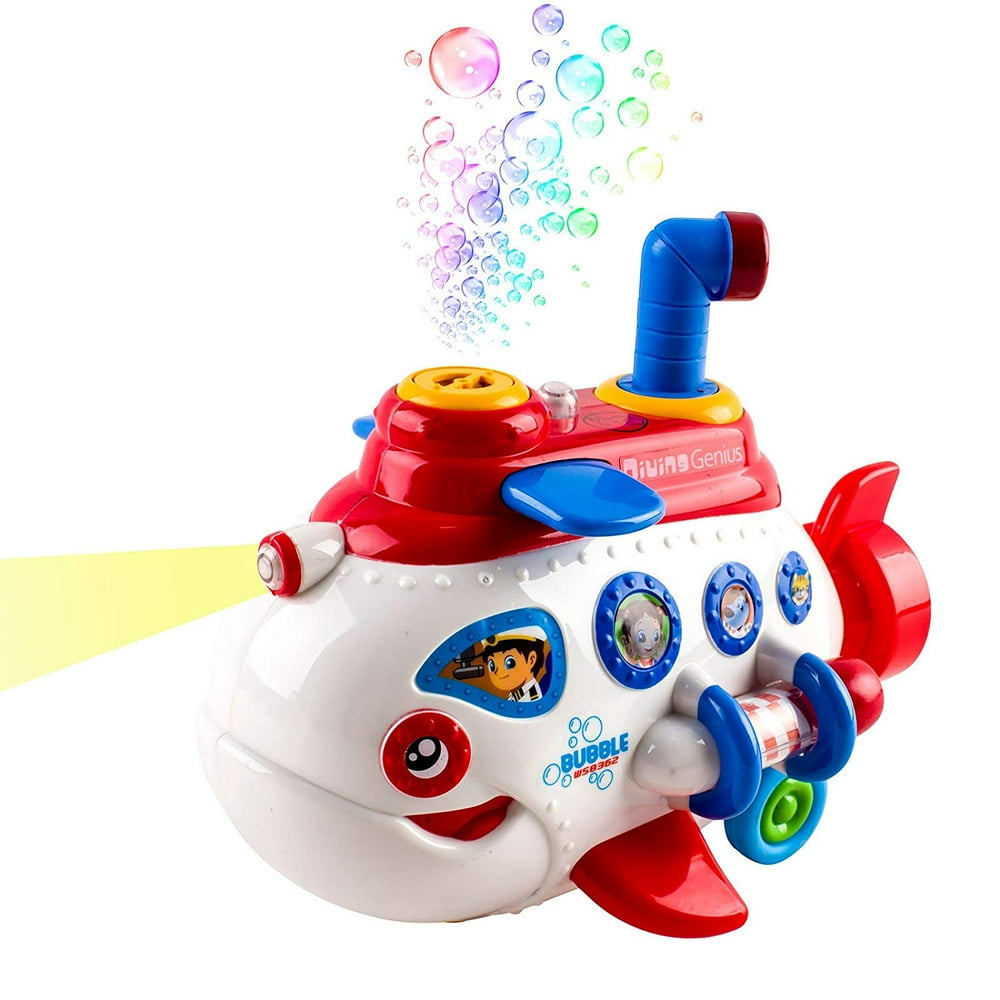 Toy Submarine Bubble Boat Battery Operated With Lights And Music Great For Learning Bubble