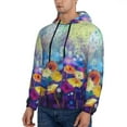 thumbnail image 3 of Uemuo Spring Flower Seasonal Pattern Men's Hoodie - Casual Pullover Hoodie with Kangaroo Pocket, Stylish Hooded Sweatshirt for Everyday Wear-Small, 3 of 7