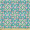 thumbnail image 2 of Ambesonne Floral Fabric by the Yard Upholstery, Minimalist Flower Leaf Art, 1 Yard, Soft Pink and Pale Green, 2 of 5