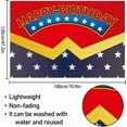 thumbnail image 2 of Superhero Happy Birthday Backdrop Banner Party Decoration 70.9In X 47.2In, 2 of 2