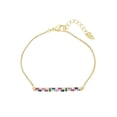 thumbnail image 1 of Pulsera Esclava Dama Con Swarovski Multicolor Oro 14K Lam dorado Unitalla, 1 of 7
