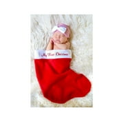 Baby's First Christmas Stocking with Red & White Bow Hat by Nurses Choice