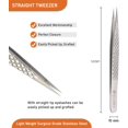 thumbnail image 4 of Glory Pinces pour Isolation & Extensions de Cils Classiques, Pince en Fibre Pointue Droite, Pince en Acier Inoxydable Multi-Usages Pinces d'Isolation Droites pour Extensions de Cils, 4 of 6