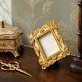 thumbnail image 7 of 5 Pack Vintage Gold Mini Picture Frames, Resin Ornate Photo Holders with Round Irregular Shapes, for Jewelry Cosmetic Display, Home Tabletop Decor, Wedding Favor Gift, 7 of 7