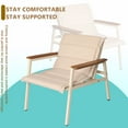 thumbnail image 6 of Suntone 4-Piece Outdoor Conversation Sets with Suspended Padded Beige Cushion, Black/Beige, 6 of 11