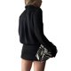 thumbnail image 5 of Sunloudy - Vestido informal para mujer, color sólido, con solapa, cierre de botones, cintura, lazo, abertura inferior, vestido elegante Sunloudy  moda, 5 of 9