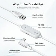 16ft Premium VR Link Cable with Charging, USB 3.0 Compatible with Meta Quest 3s, Oculus Quest 3/2/Pro, Pico 4, PC VR & Steam VR - Perfect White VR Accessory, Play While Charger