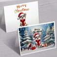 thumbnail image 3 of Merry Christmas Chihuahua Enjoys Woofmas Winter Xmas Holiday 7x5in Folded Greeting Card Dog Lover Gifts Idea Single Note Card with Envelope - 02022, 3 of 5