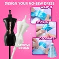 thumbnail image 3 of Joyfy Fashion Design Sewing Art and Craft Kit for Girls, DIY Barbie Doll Accessory Handmade Fashion Dress with 3 Mannequins, Valentine's Day Birthday Gift for Girls Age 8+, 3 of 9