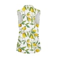 thumbnail image 3 of Uorisanigo Yellow Lemon Womens Golf Shirt Soft Polyester Spandex Fabric Womens Golf Shirt Sleeveless Zip Up Shirts Quick Dry Outing Wear Size L, 3 of 7