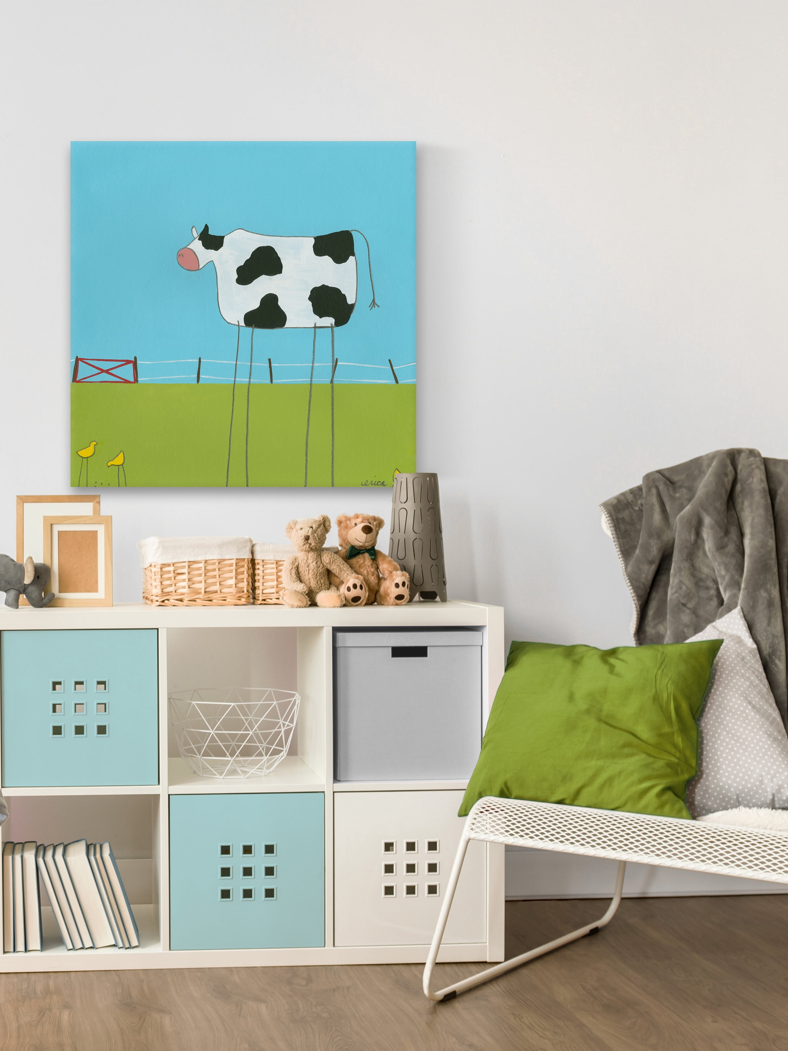 Marmont Hill Leg Cow II Canvas Wall Art
