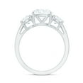 thumbnail image 2 of Rosec Jewels Three Stone Engagement Ring for Women- Certified Moissanite Ring - D-VS1 Quality, 925 Sterling Silver, US 4.50, 2 of 8