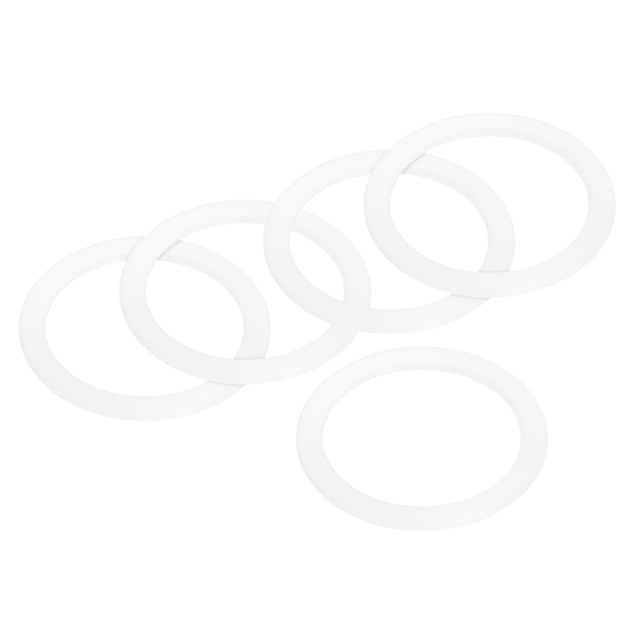 Junta Sello Cafetera Fabricante Blanco Silicona Anillo Reemplazo 50x64x2.5mm para 3-Tazas Aluminio Cafetera, Paquete de 5
