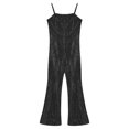 thumbnail image 5 of Doomiva Kids Girls Full Sequins Movies Star Dance Stage Performance Jumpsuit Modern Jazz Hiphop Bodysuit Dancewear Black 6, 5 of 5