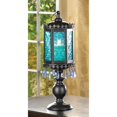 thumbnail image 2 of Home Locomotion 10013401 Exotic Azure Pedestal Lantern, 2 of 2