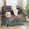 thumbnail image 1 of Unique Loom 3129159 8 x 8 ft. Uppsala Aurora Square Rug, Teal, 1 of 5