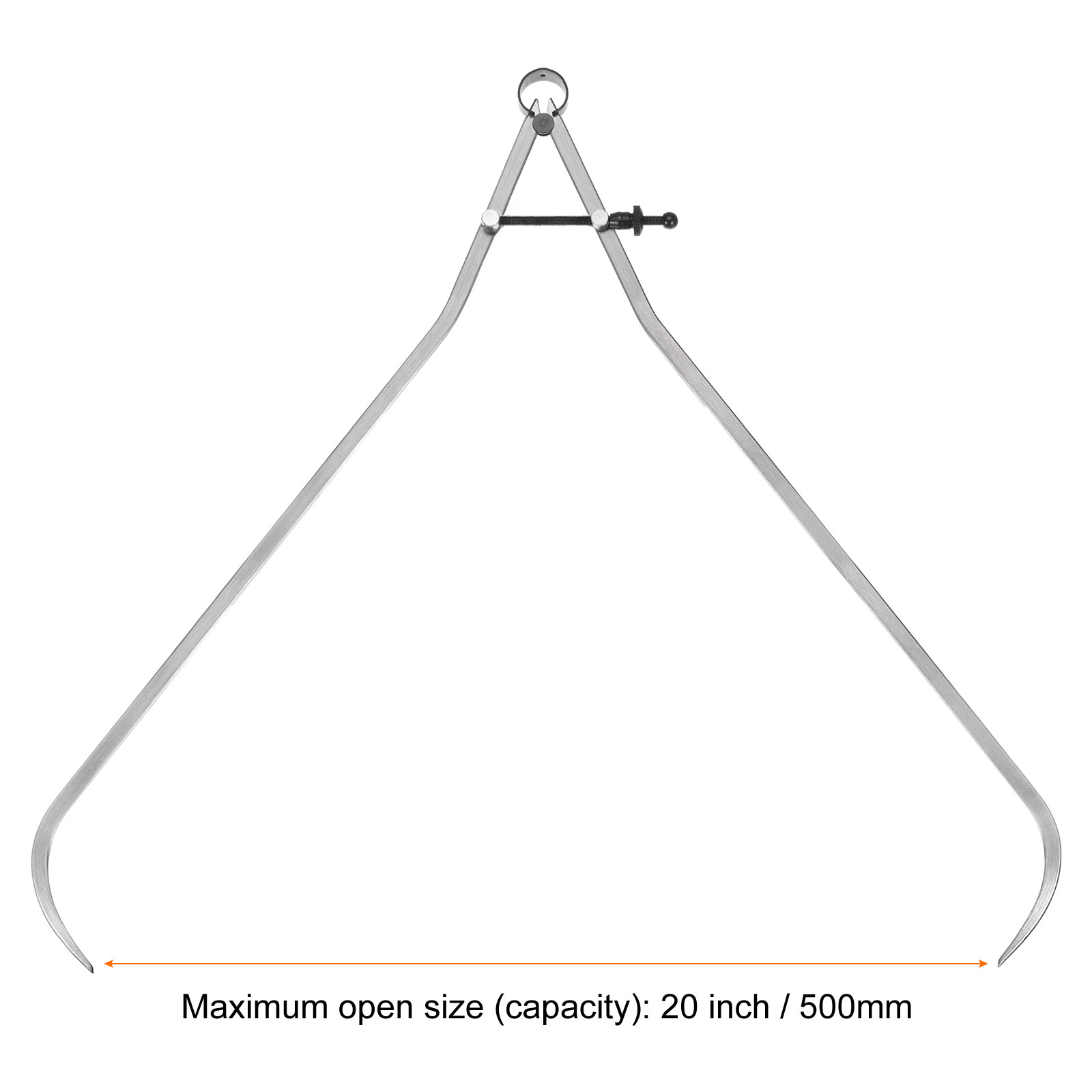 Spring Joint Caliper 20 inch/500mm Steel Spring Outside Caliper for Wood Turning Lathe Work