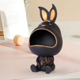thumbnail image 1 of Estatuilla creativa de conejo para manualidades, centro de mesa, llaves, baratija, caja de almacenamiento, , interior, comedor, Negro perfecl Organizador de almacenamiento, 1 of 8