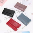 thumbnail image 3 of Monedero de piel auténtica para mujer, pequeño, mini, con cremallera, para llaves, sencillo, pequeño, para monedas, 3 of 6