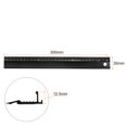 thumbnail image 2 of Unique Bargains Aluminum Alloy Straight Ruler, 30cm, Black, 2 Count, 2 of 5