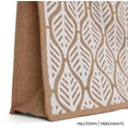 thumbnail image 4 of Milltown Merchants Jute Burlap Bags with Cotton Handles and Laminated Interior (1 Pack, Leaf - Large), 4 of 4