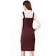 thumbnail image 5 of Vestido De Tirantes Allegra K Con Tirantes Decorativos Con Botones Y Delantal Para Mujer Borgoña M, 5 of 6
