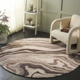 thumbnail image 2 of SAFAVIEH Metro Frances Abstract Area Rug, Brown/Ivory, 6' x 6' Round, 2 of 10