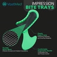 thumbnail image 3 of 35PCs Dental Grade Disposable Dental Triple Bite Registration Tray by VASTMED | Impression Trays with Plastic Rigid Frame and Nylon Mesh for Teeth Molds, 3 of 7