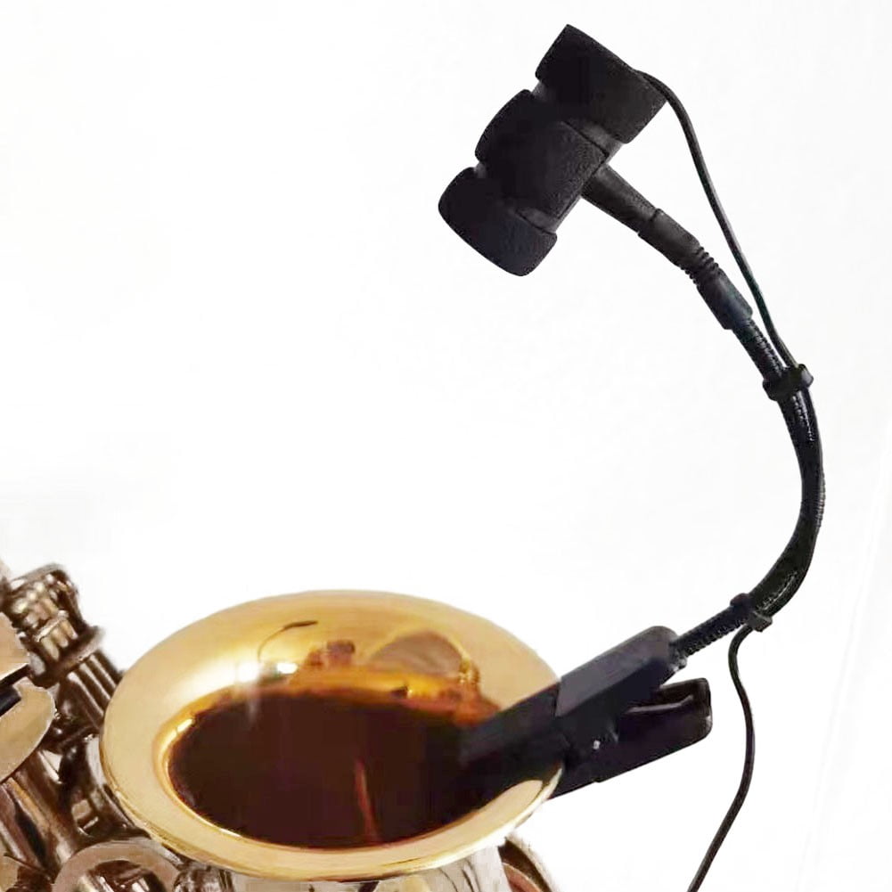 4 Pin Wired Sax Microphone Omnidirectional Pickup For Music Instrument Clip-on Design For Various Instruments