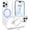 White, variant on Magnetic for iPhone 15 Pro Max Case with Invisible Stand [Compatible with Magsafe] Cute Curly Wavy Phone Case iPhone 15 Pro Max Slim Ring Kickstand Shockproof Women Men Cover, Desert Titanium